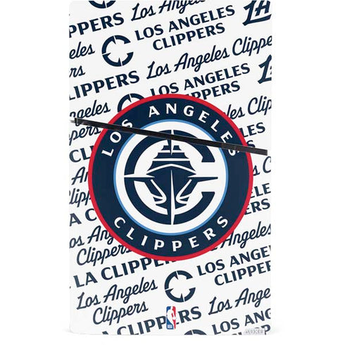 NBA Los Angeles Clippers Blast Text PS5 Slim Digital Edition Console Skin